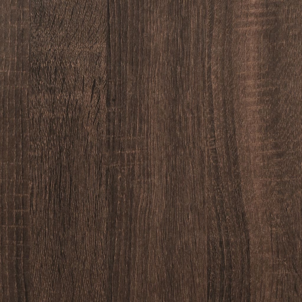 badeværelsesskab 33x33x185,5 cm konstrueret træ brunt egetræ