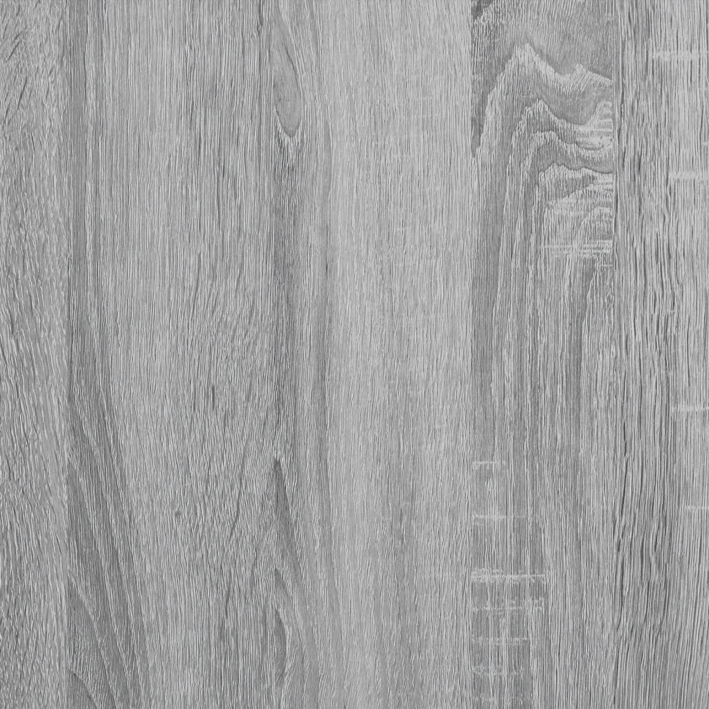 bogreol 100x26x180 cm konstrueret træ og metal grå sonoma-eg