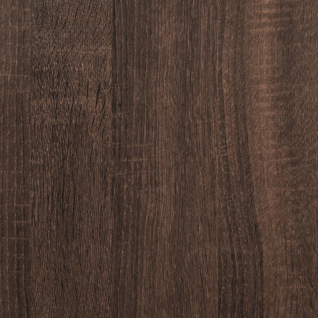 køkkenreol 90x40x84 cm konstrueret træ og metal brunt eg