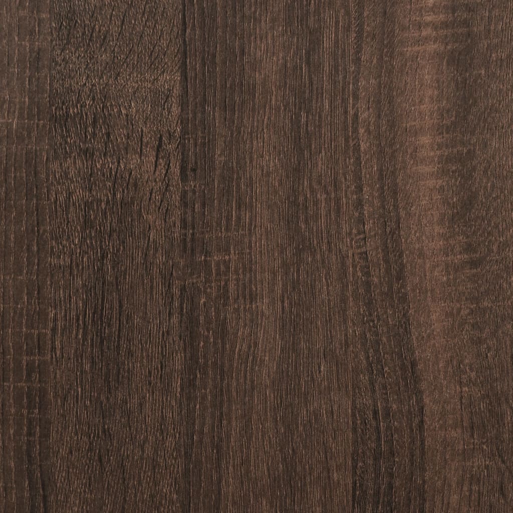 bogreol 79x30x180 cm konstrueret træ og metal brunt eg