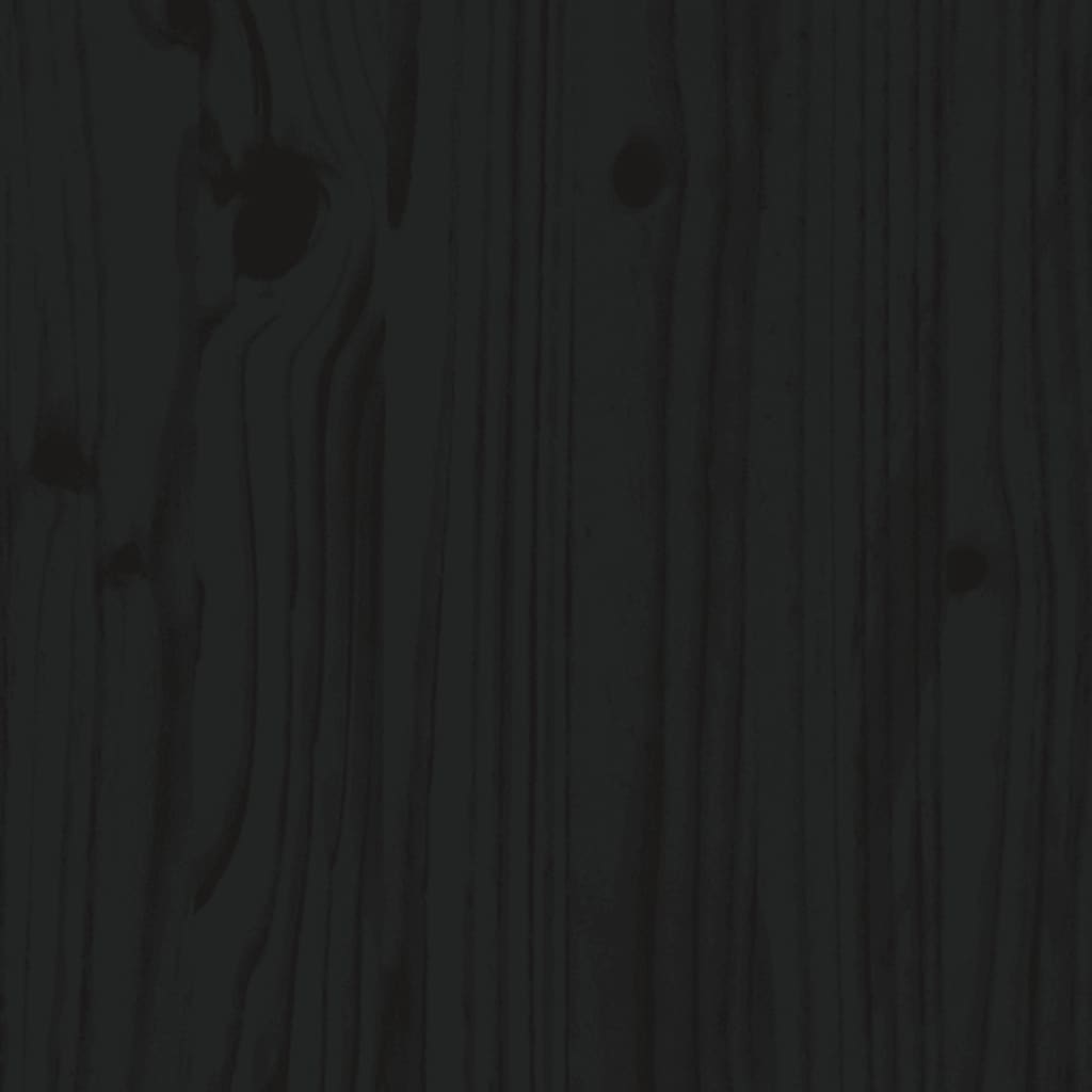 dækreol 63x40x180 cm massivt fyrretræ sort