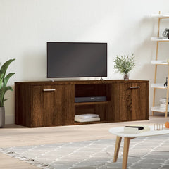 tv-bord 120x34x37 cm konstrueret træ brun egetræsfarve