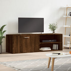 tv-bord 120x34x37 cm konstrueret træ brun egetræsfarve