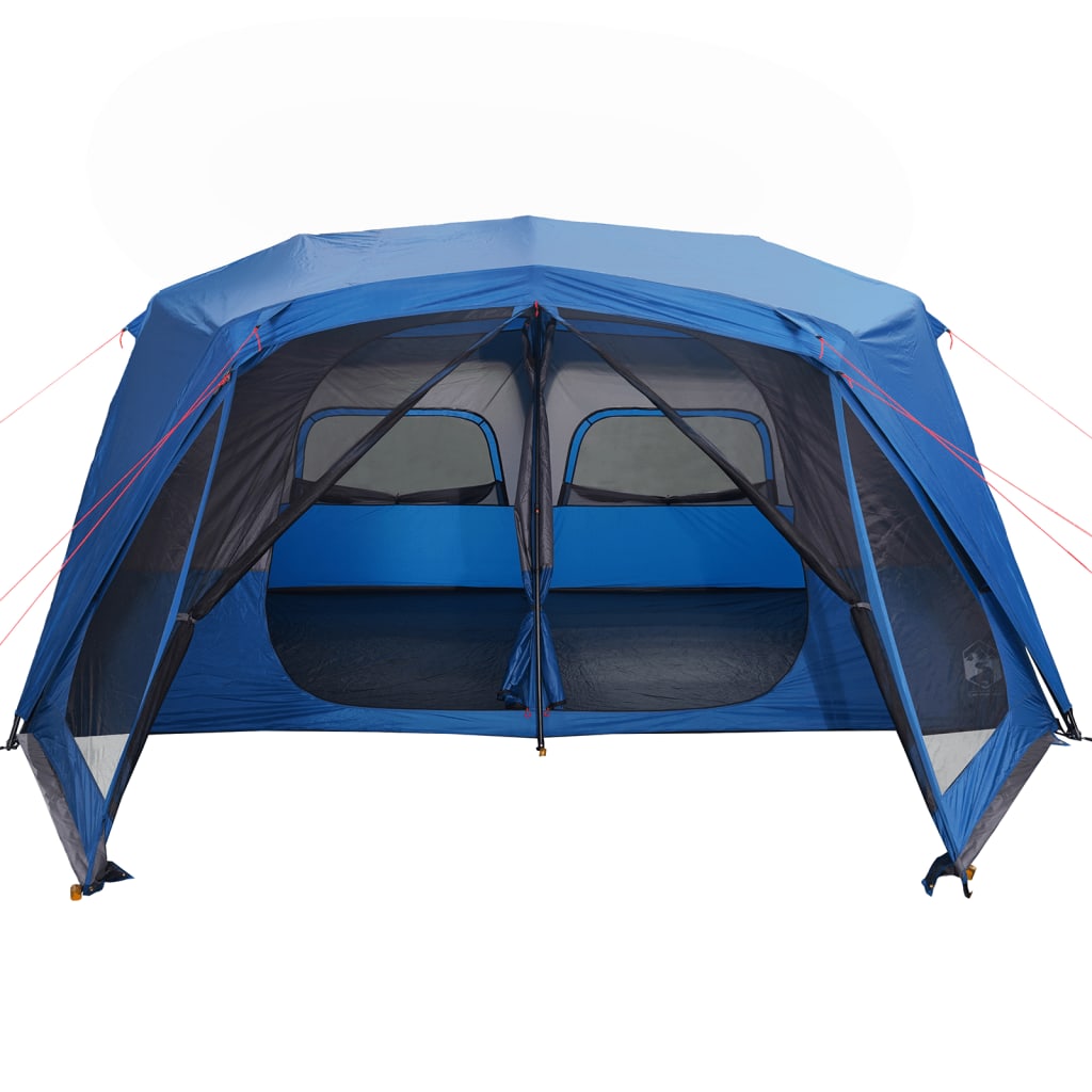 10-personers campingtelt vandtæt mørklægningsstof blå