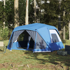 10-personers campingtelt vandtæt mørklægningsstof blå