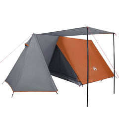 3-personers telt 465x220x170 cm 185T taft grå og orange
