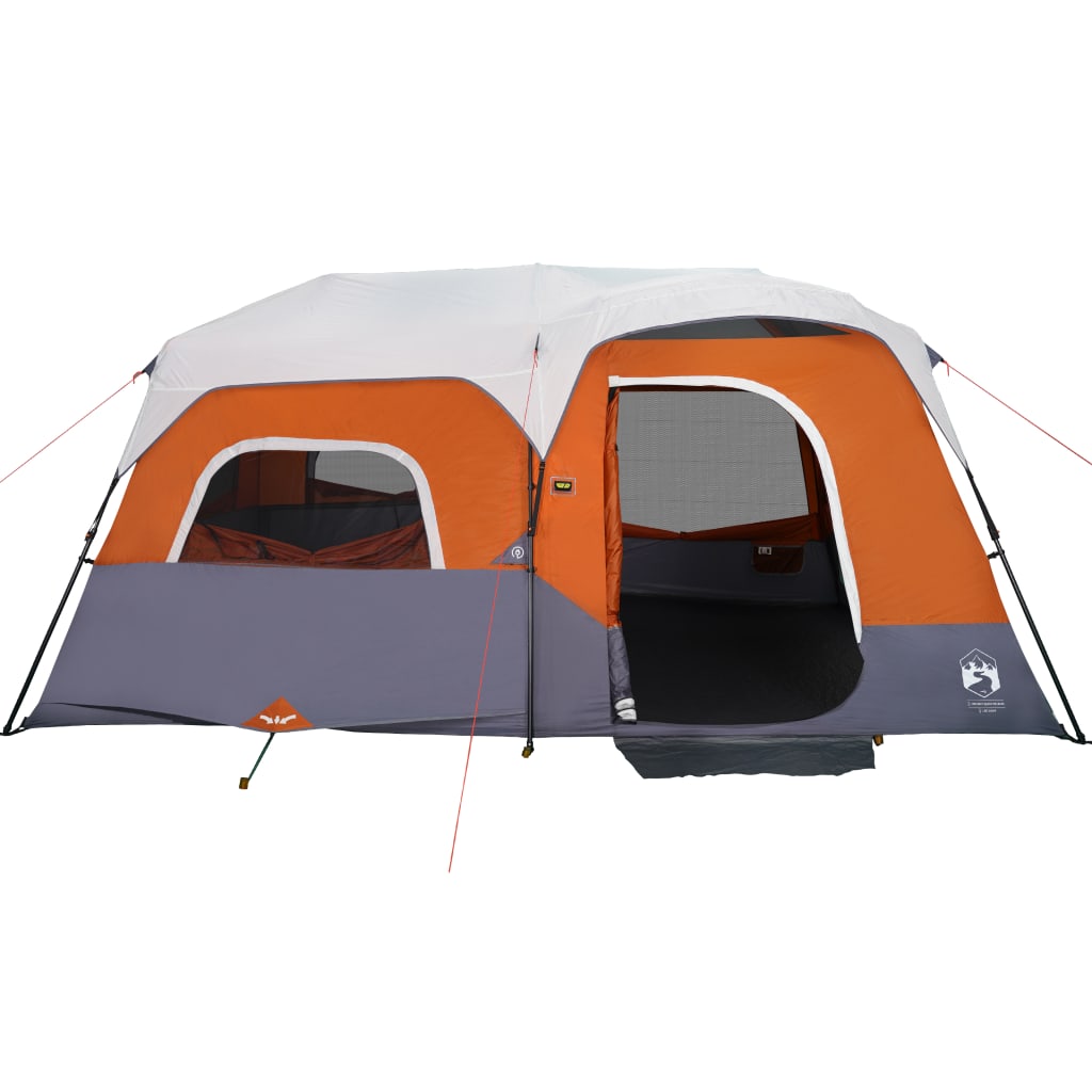 campingtelt m. LED-lys mørklægningsstof grå og orange