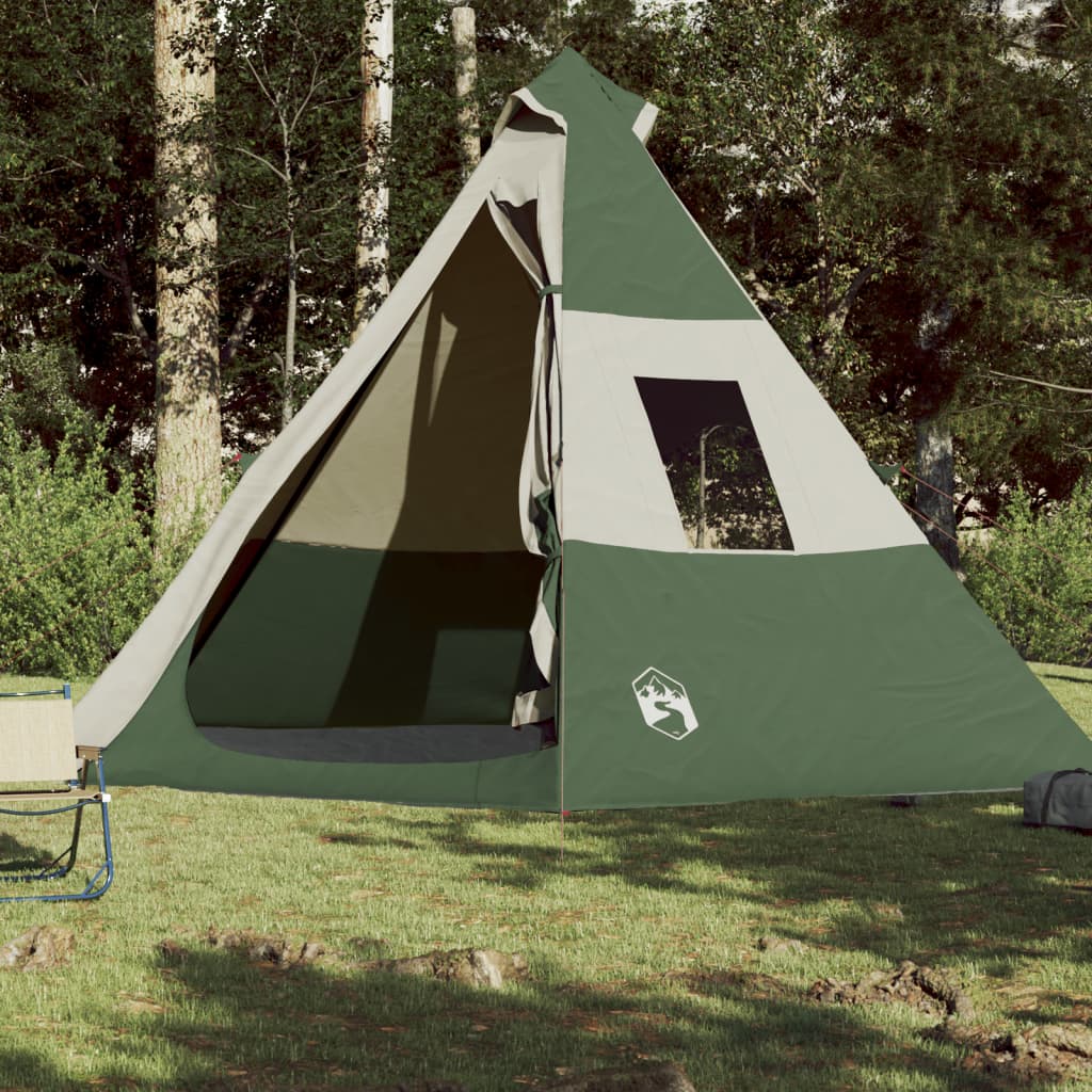 7-personers campingtelt vandtæt mørklægningsstof grøn
