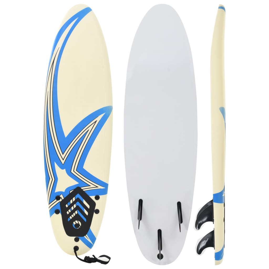 surfbræt blå 170 cm