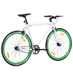 cykel 1 gear 700c 59 cm hvid og grøn