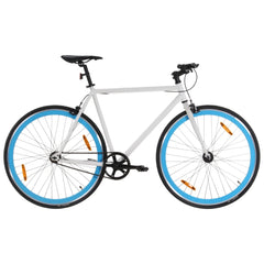 cykel 1 gear 700c 59 cm hvid og blå