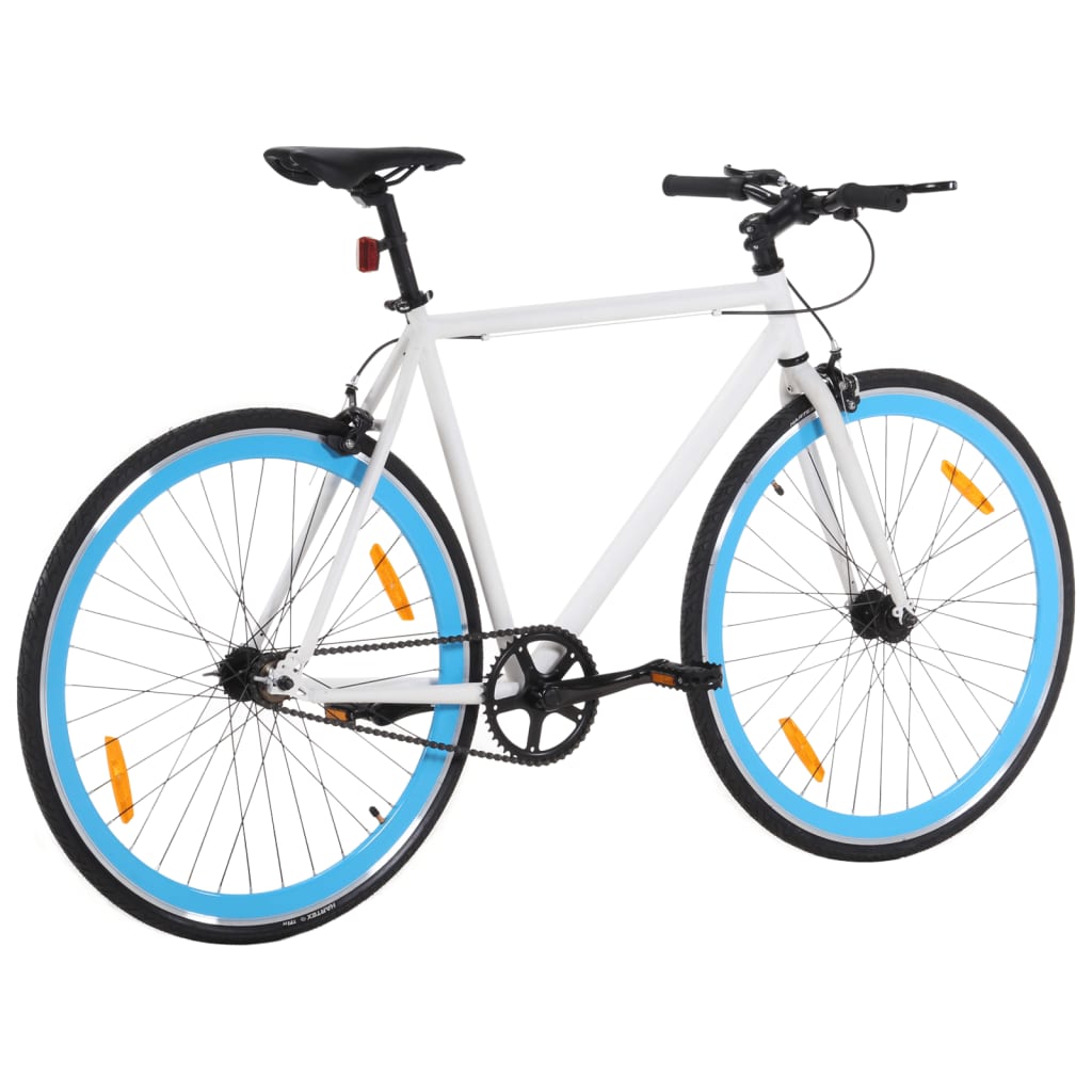 cykel 1 gear 700c 51 cm hvid og blå