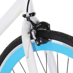 cykel 1 gear 700c 51 cm hvid og blå