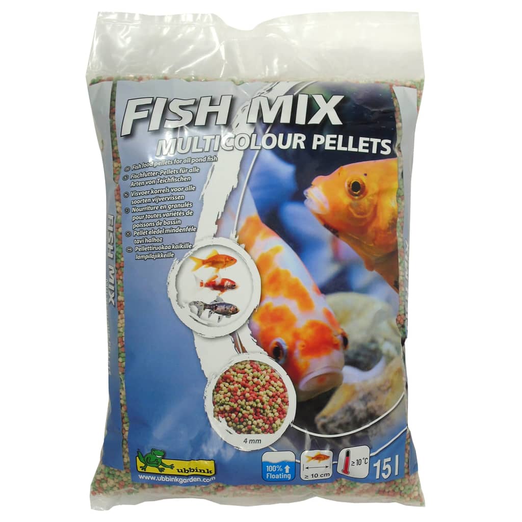 Ubbink fiskefoder Fish Mix Multicolour Pellets 4 mm 15 l