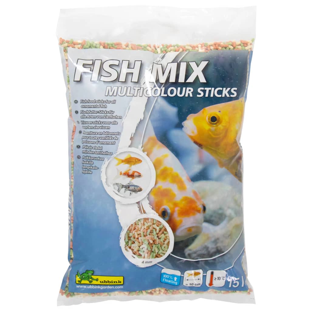 Ubbink fiskefoder Fish Mix Multicolour Sticks 4 mm 15 l