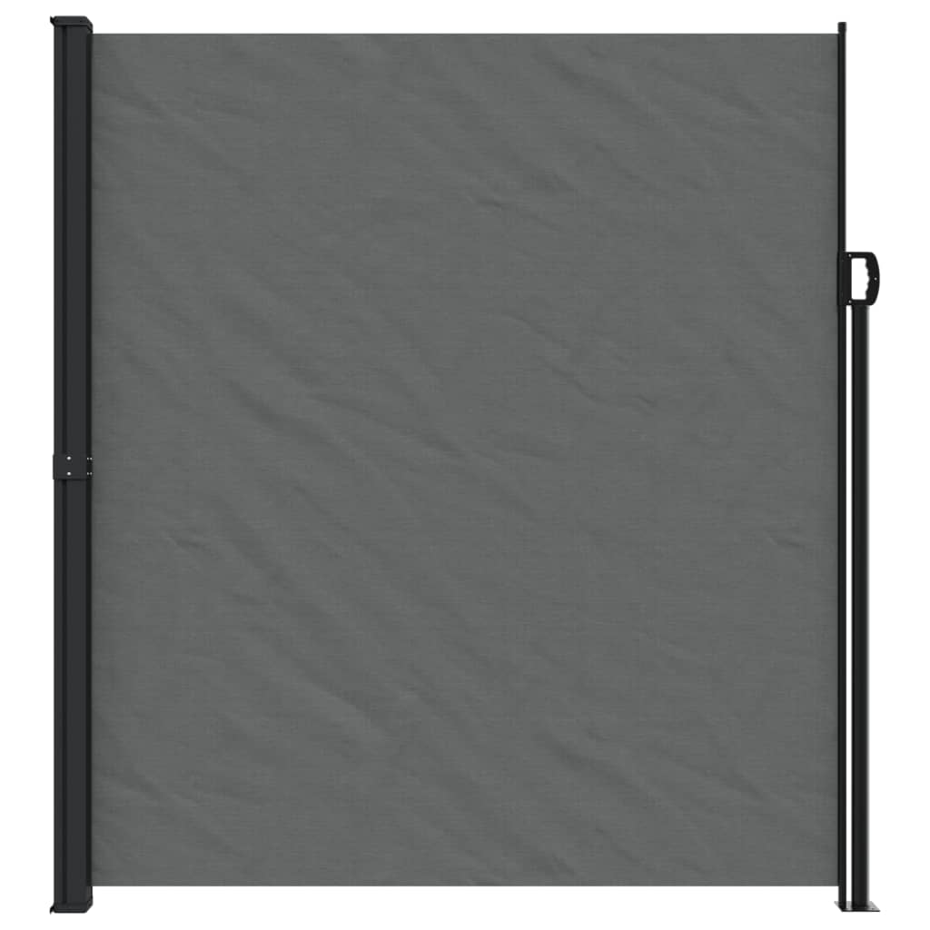 sidemarkise 220x500 cm sammenrullelig antracitgrå