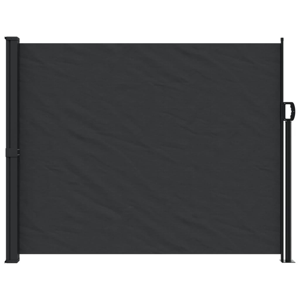 sidemarkise 160x500 cm sammenrullelig sort