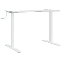 stel til stå-skrivebord (94-135)x60x(70-114) cm stål hvid