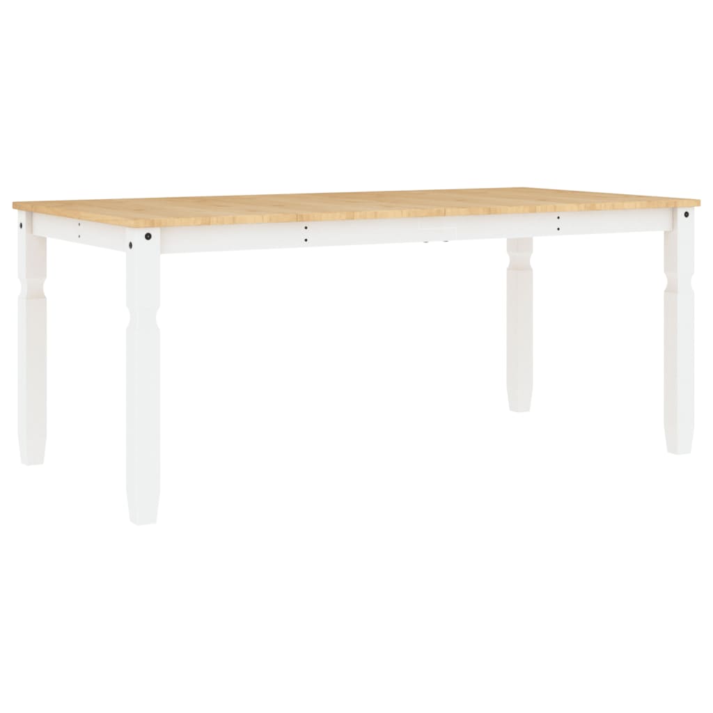 spisebord Corona 180x90x75 cm massivt fyrretræ hvid