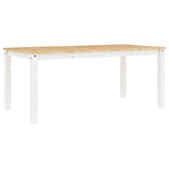 spisebord Corona 180x90x75 cm massivt fyrretræ hvid
