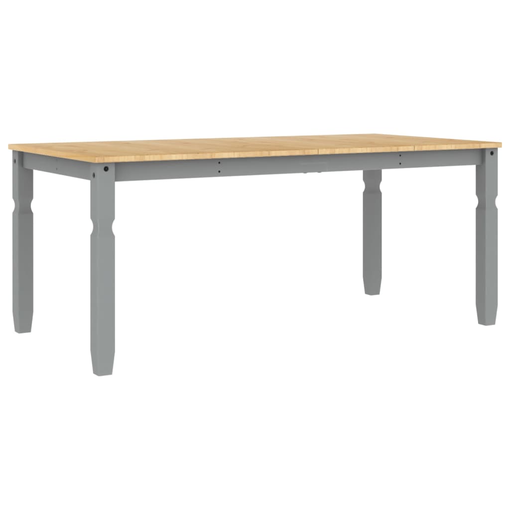 spisebord Corona 180x90x75 cm massivt fyrretræ grå