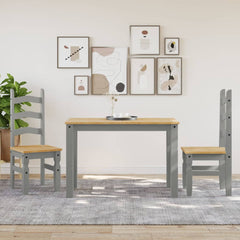 spisebordsstole 2 stk. Corona 42x47x107 cm massivt fyrretræ grå