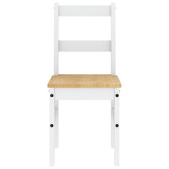 spisebordsstole 2 stk. Panama 40x46x90 cm massivt fyrretræ hvid