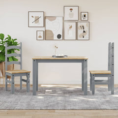 spisebord Panama 117x60x75 cm massivt fyrretræ grå