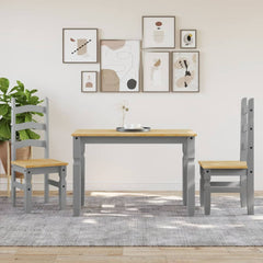 spisebord Corona 112x60x75 cm massivt fyrretræ grå