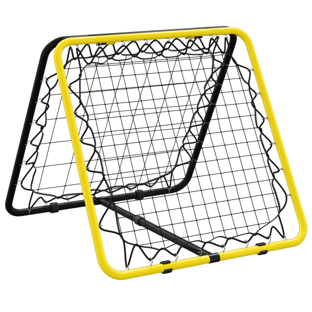 dobbeltsidet rebounder stål justerbart gul og sort