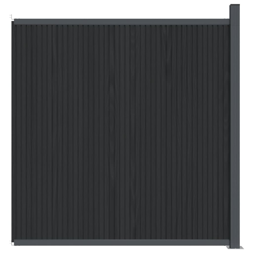 hegnspanel 173x186 cm WPC grå