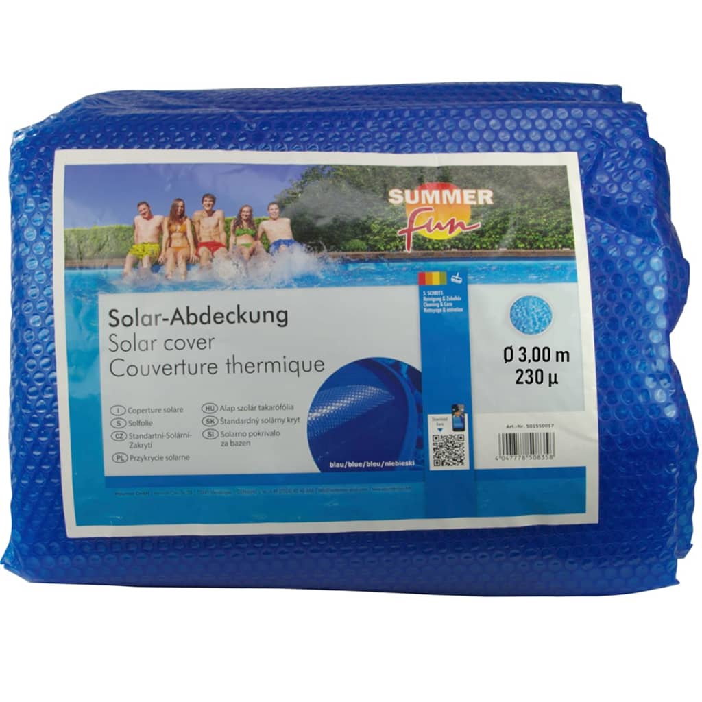 Summer Fun soldrevet poolovertræk 800x420 cm ovalt PE blå