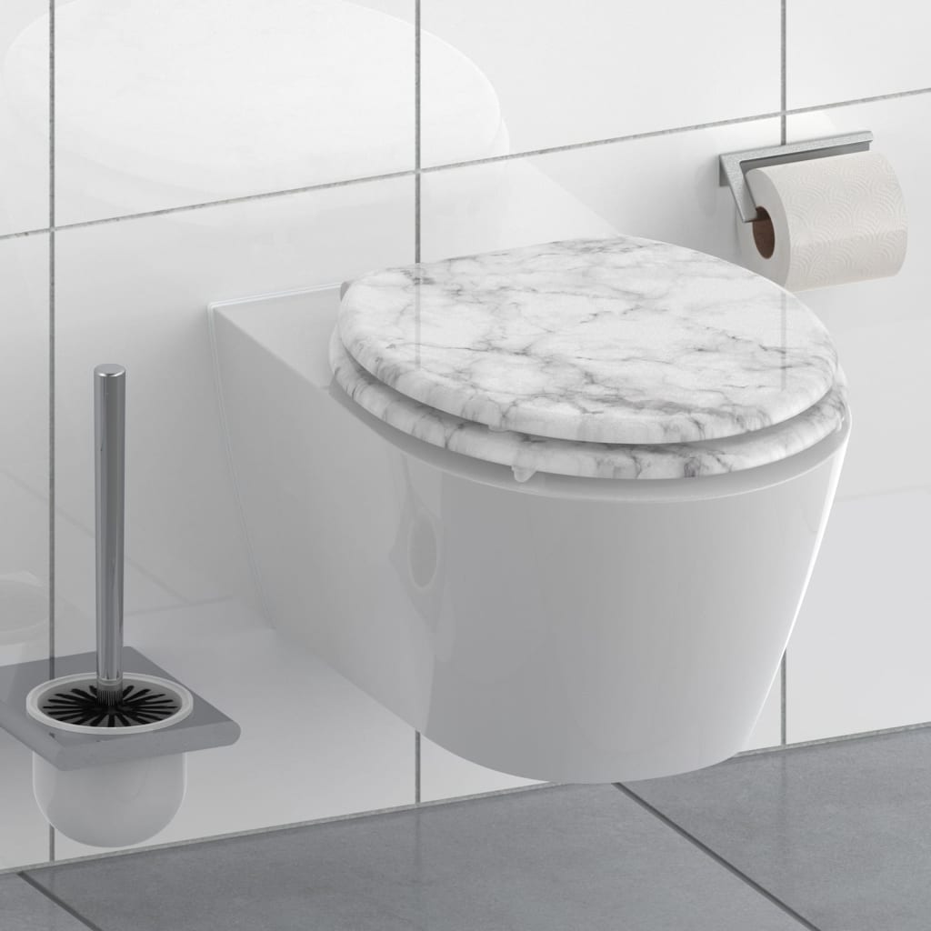 SCHÜTTE toiletsæde med soft close-funktion MARMOR STONE