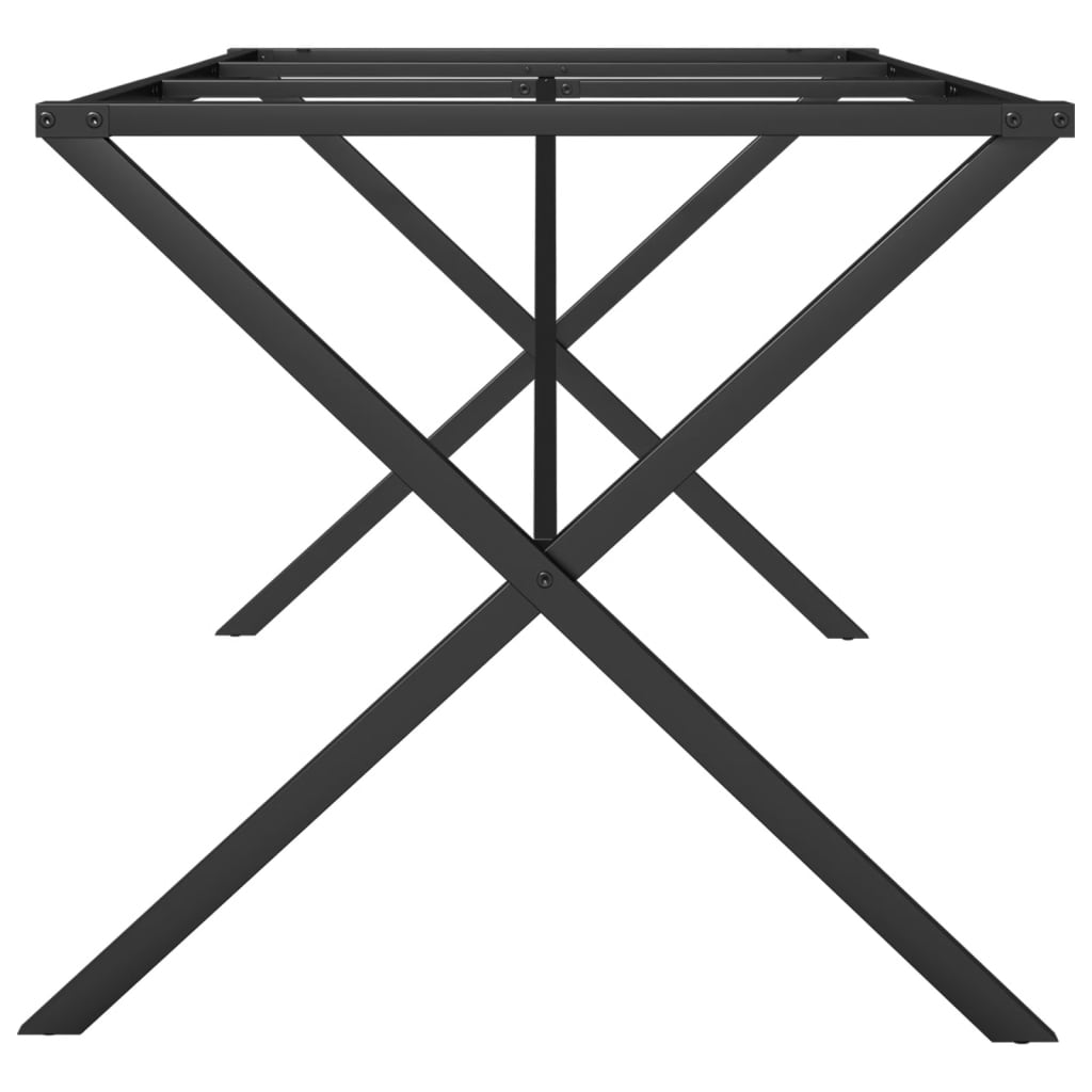bordben til spisebord 160x80x73 cm X-stel støbejern