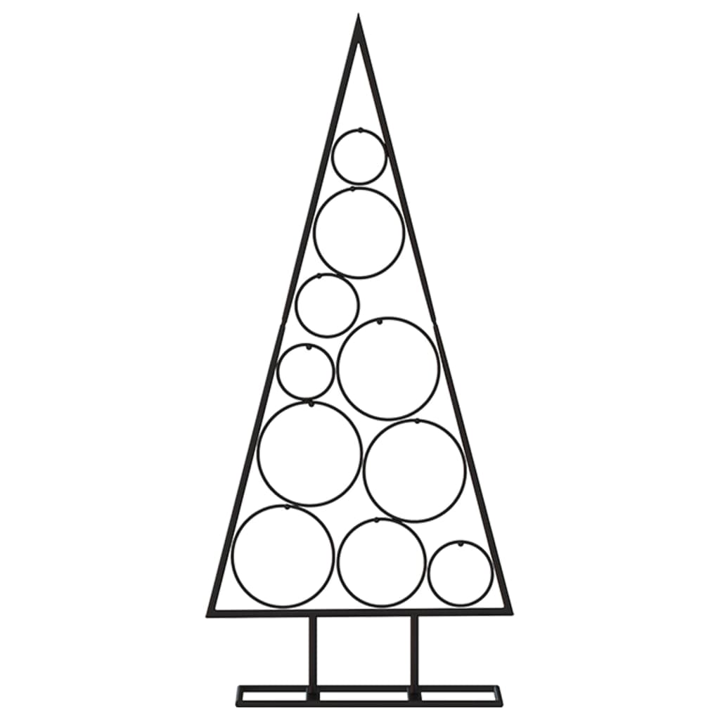 dekorativt juletræ 90 cm metal sort