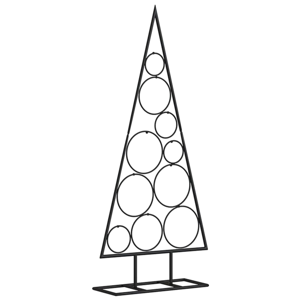 dekorativt juletræ 90 cm metal sort