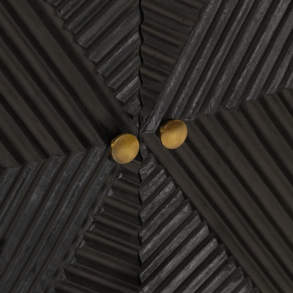skænk 55x30x76 cm massivt mangotræ og jern sort
