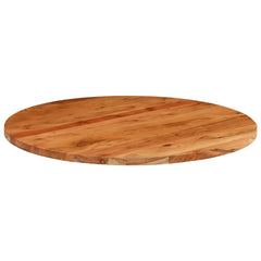bordplade Ø80x2,5 cm rund massivt akacietræ