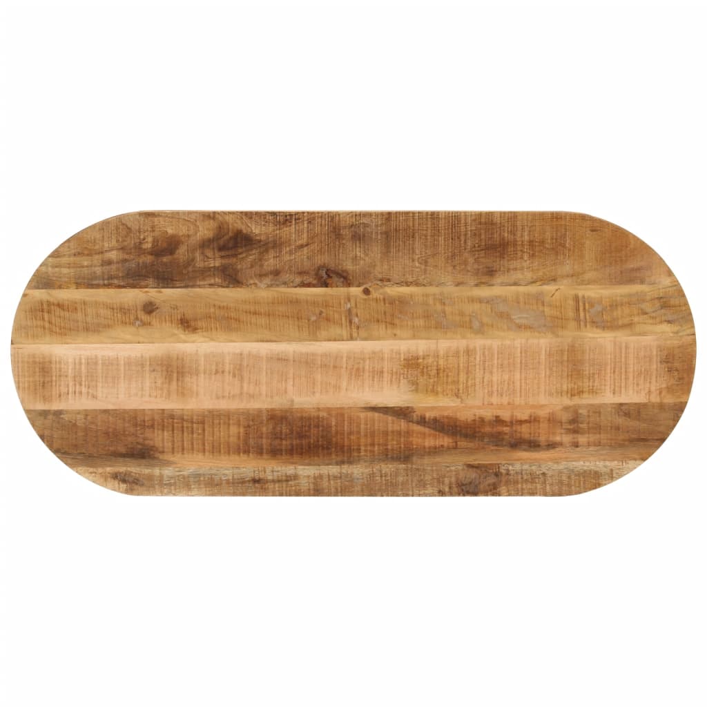 bordplade 90x40x3,8 cm oval massivt akacietræ