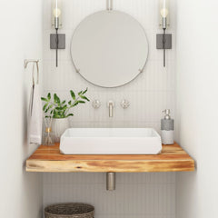 bordplade til badeværelse 70x60x2,5 cm rektangulær akacietræ