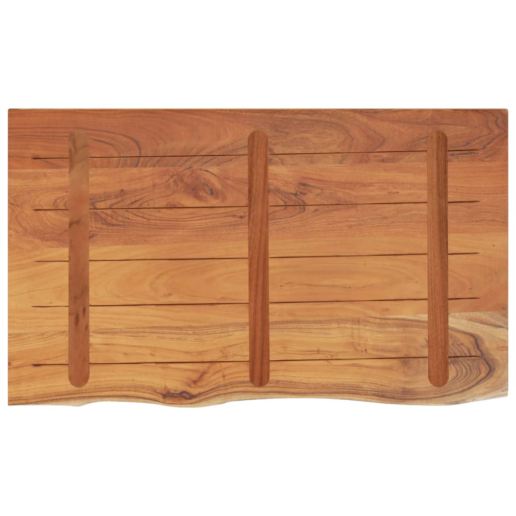 bordplade til badeværelse 110x60x2,5 cm rektangulær akacietræ