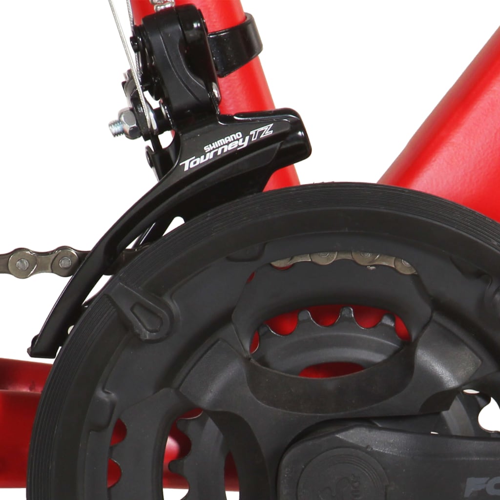 mountainbike 21 gear 29 tommer hjul 53 cm stel rød