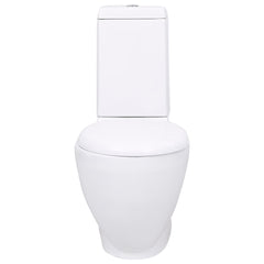 keramisk toilet afløb i bunden rund hvid
