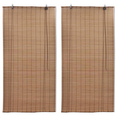 rullegardiner 2 stk. 150x220 cm bambus brun