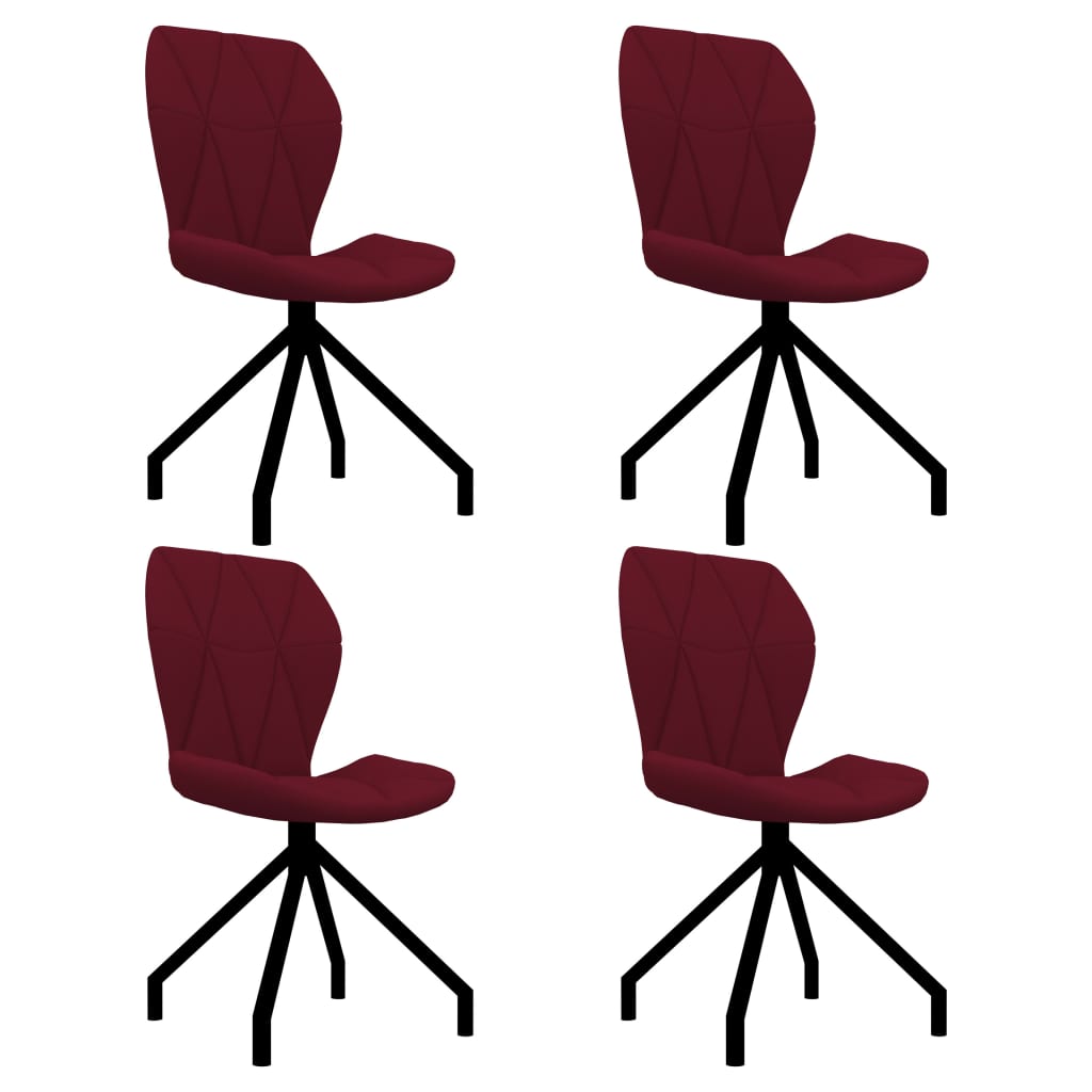 spisebordsstole 2 stk. kunstlæder rød