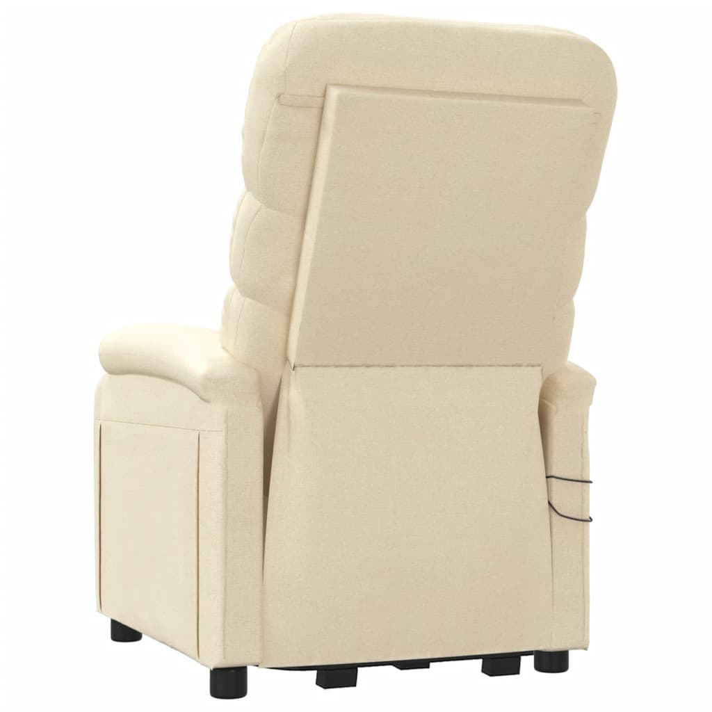 løftestol med massagefunktion stof cremefarvet