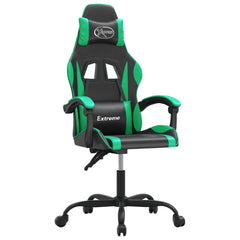 gamingstol kunstlæder sort og grøn