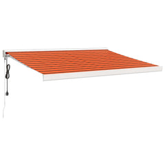 foldemarkise 3,5x2,5 m stof og aluminium orange og brun