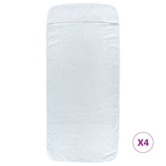 strandhåndklæder 4 stk. 60x135 cm 400 GSM stof hvid
