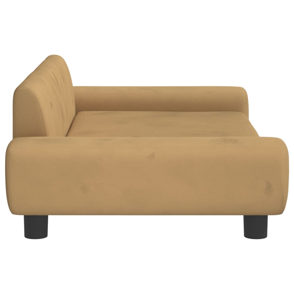sofa til børn 100x54x33 cm velour brun